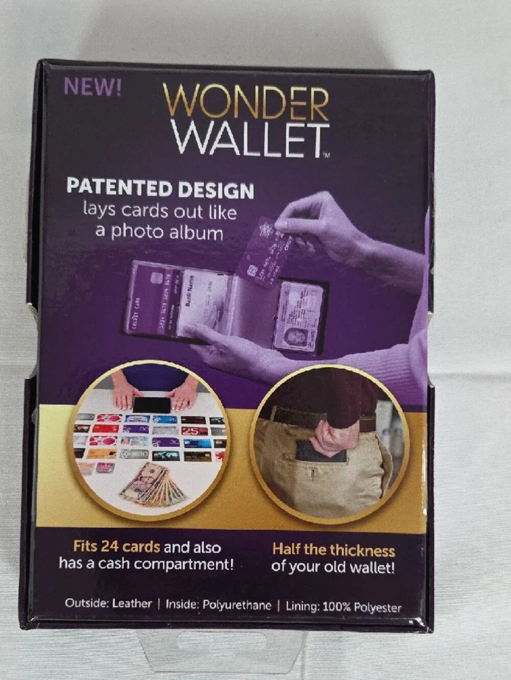 Genuine Leather Money Clip - Black